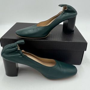Everlane Italian Leather Day Heel in British Green Size 7.5